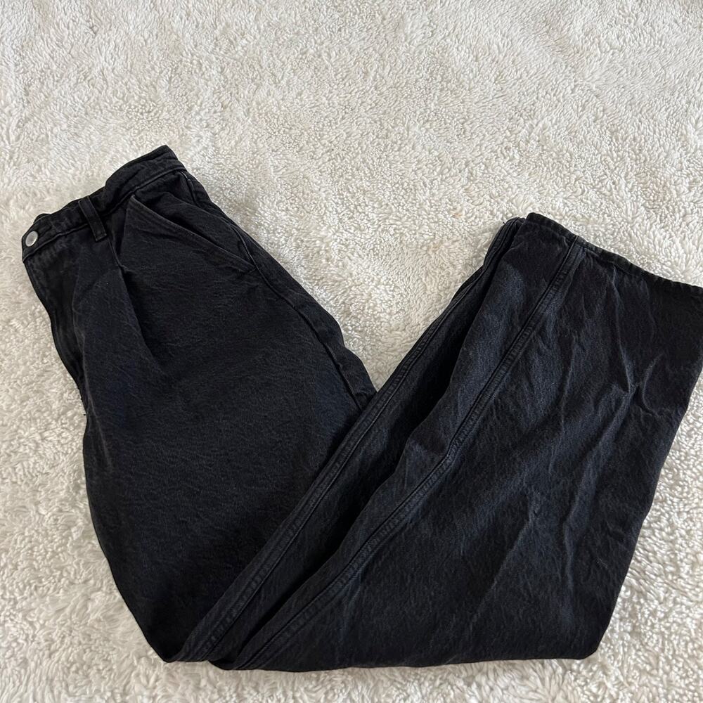 Abercombie Fitch Womens Loose Fit HR Black Jeans Sz 2 Grunge Emo Casual Cotton